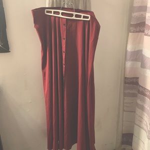 Burgundy beautiful maxi skirt stretchy material